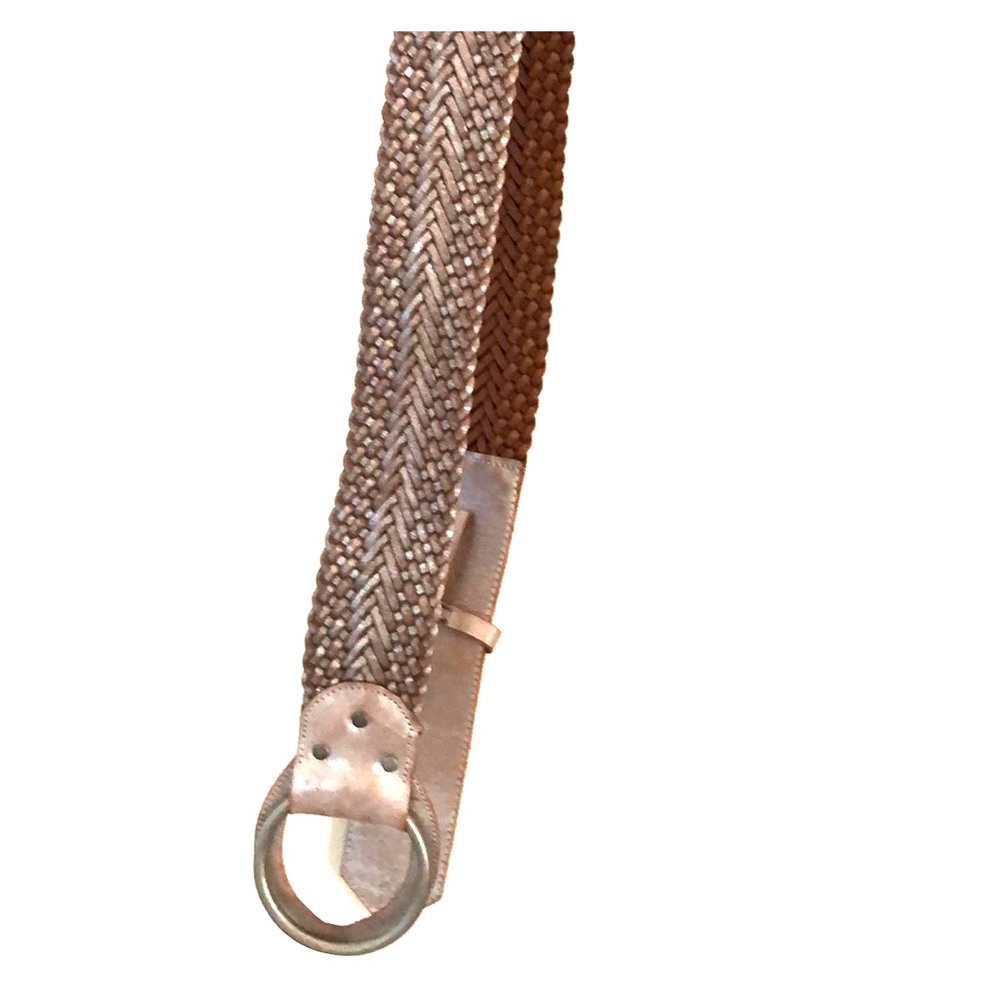 Silver A/X leather belt